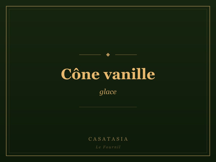 Cône vanille