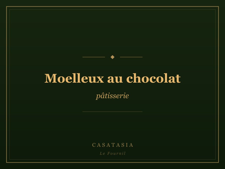 Moelleux au chocolat