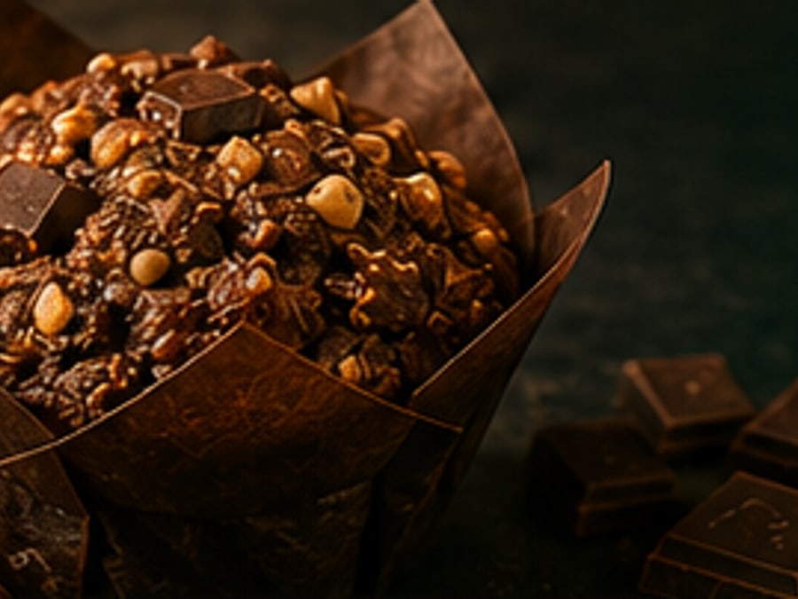 Muffin chocolat-noisette