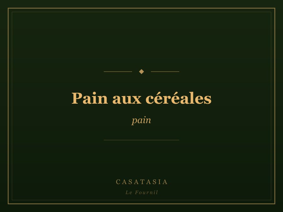 Pain aux céréales