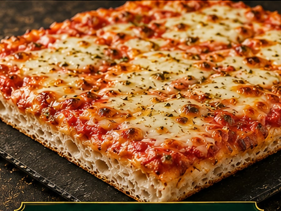Pizza à la plaque Margherita