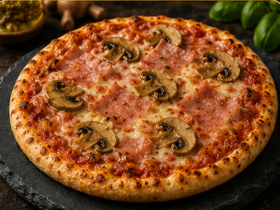 Pizza ronde Reine